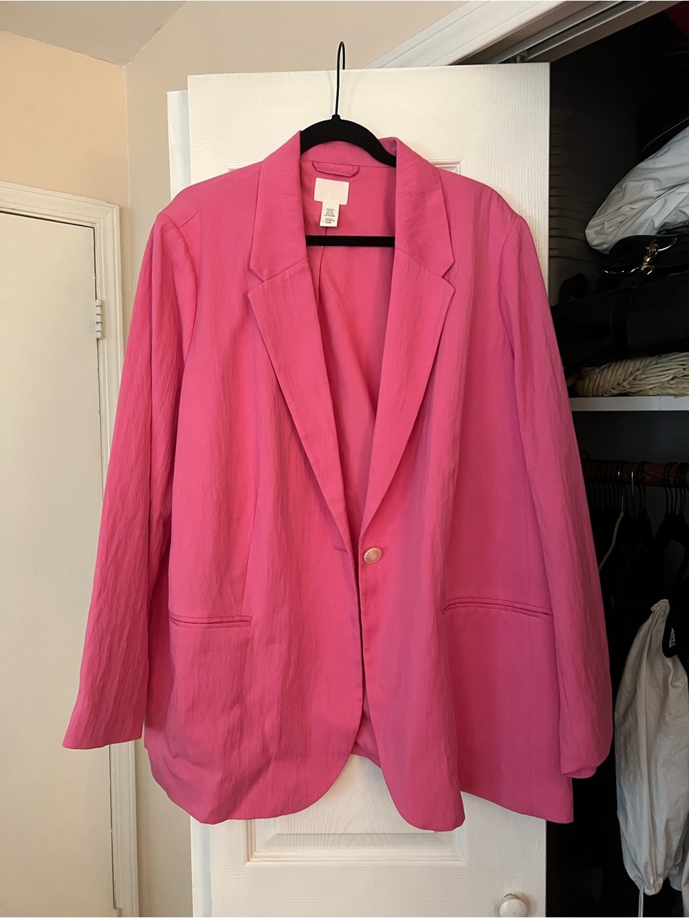 H&M Hot Pink Single-Button Blazer